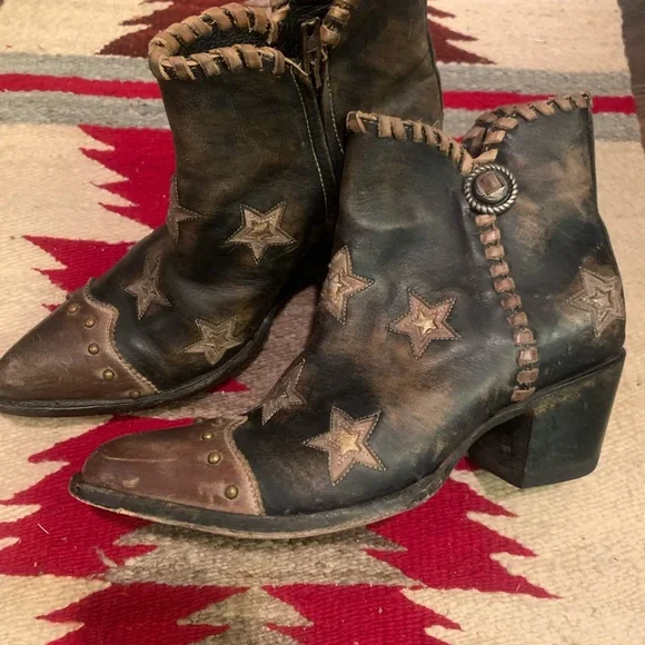 Old Gringo Yippee Kiyay Collection Black Ankle Booties - Picture 3 of 10